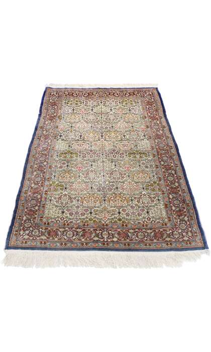 3 x 5 Vintage Turkish Silk Hereke Rug 77795
