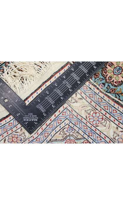 1 x 4 Vintage Turkish Silk Hereke Rug 77797