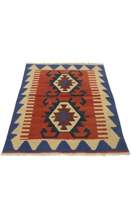 3 x 4 Vintage Persian Shiraz Kilim Rug 77844