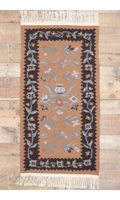 2 x 4 Vintage Persian Shiraz Kilim Rug 77855