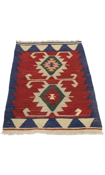 2 x 3 Vintage Persian Shiraz Kilim Rug 77858