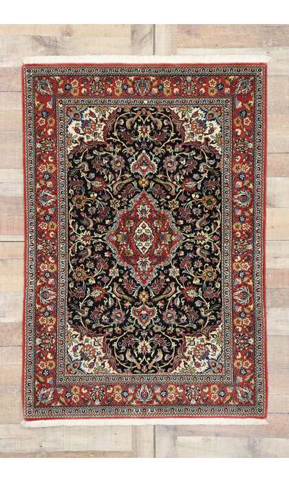 3 x 5 Vintage Persian Qum Rug 77864