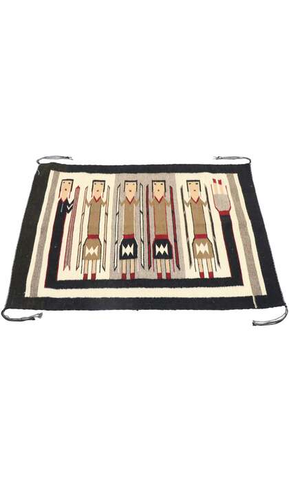 2 x 3 Vintage Navajo Yeibichai Kilim Rug 77871