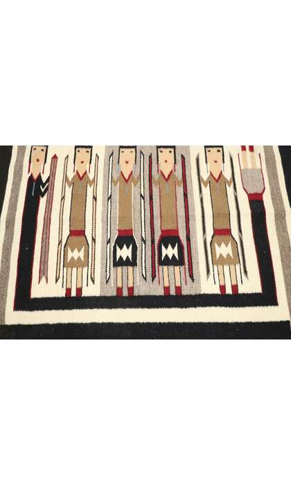 2 x 3 Vintage Navajo Yeibichai Kilim Rug 77871