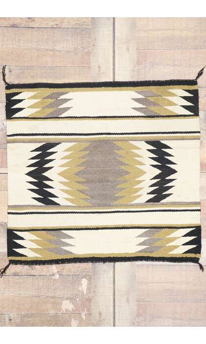 3 x 3 Vintage Navajo Eye Dazzler Rug 77872