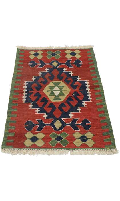2 x 3 Vintage Persian Shiraz Kilim Rug 77874