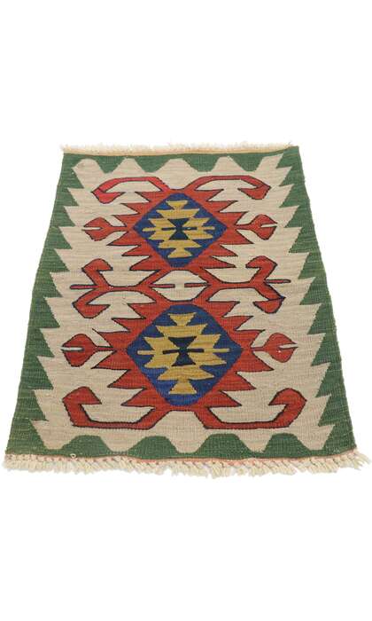 2 x 3 Vintage Persian Shiraz Kilim Rug 77875