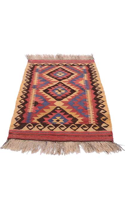 2 x 3 Vintage Afghan Maimana Kilim Rug 77882