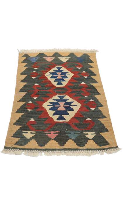 2 x 3 Vintage Persian Shiraz Kilim Rug 77886