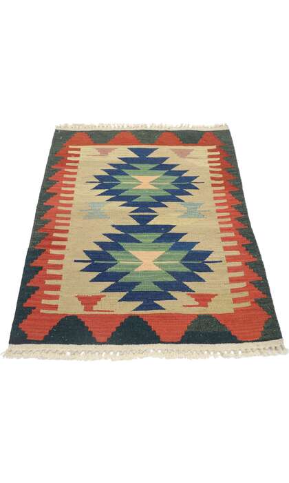 2 x 3 Vintage Persian Shiraz Kilim Rug 77888