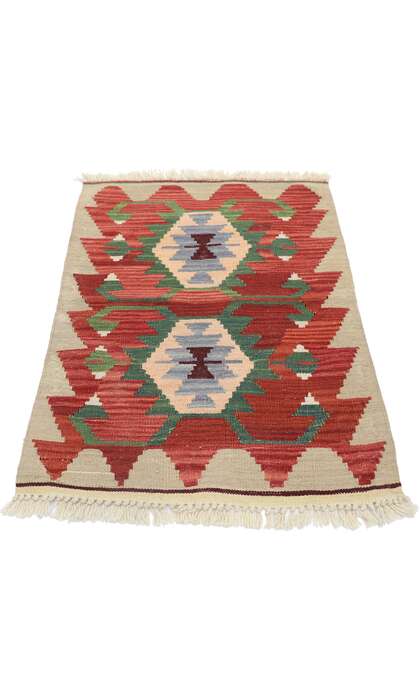 2 x 3 Vintage Persian Shiraz Kilim Rug 77892