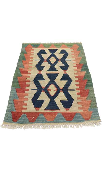 2 x 3 Vintage Persian Shiraz Kilim Rug 77893