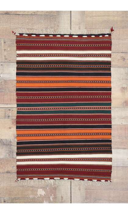 2 x 3 Vintage Persian Shiraz Kilim Rug 77900
