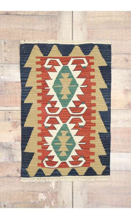 2 x 3 Vintage Persian Shiraz Kilim Rug 77903