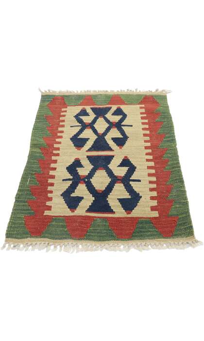 2 x 3 Vintage Persian Shiraz Kilim Rug 77907