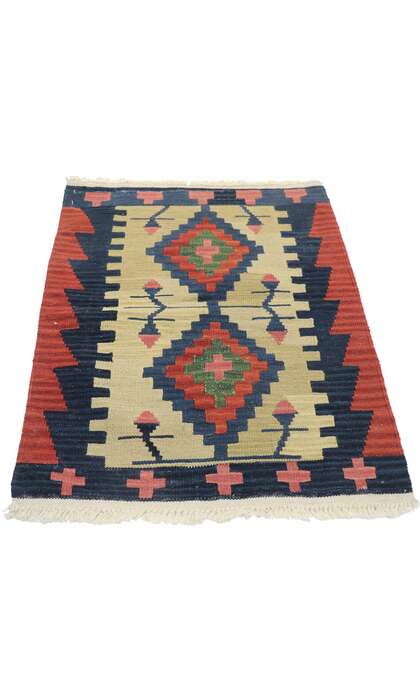 2 x 3 Vintage Persian Shiraz Kilim Rug 77909