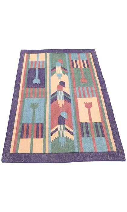 2 x 3 Vintage Indian Dhurrie Rug 77913