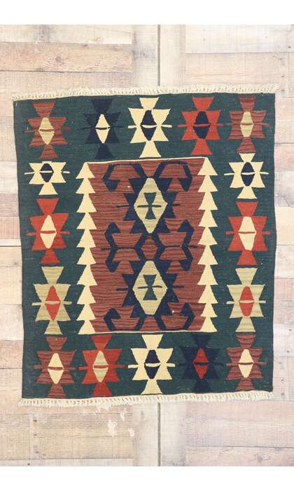 3 x 4 Vintage Persian Shiraz Kilim Rug 77914