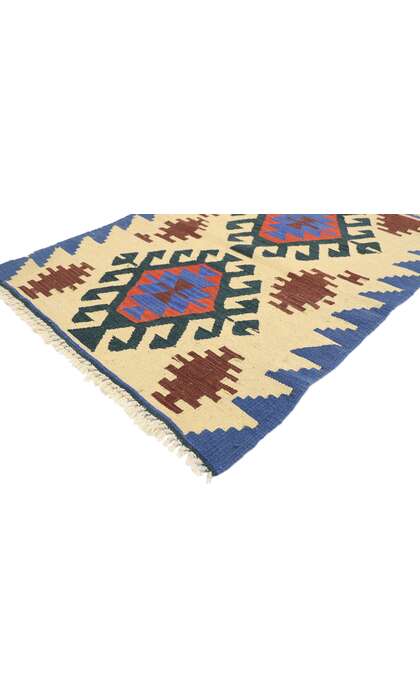 2 x 4 Vintage Persian Shiraz Kilim Rug 77915