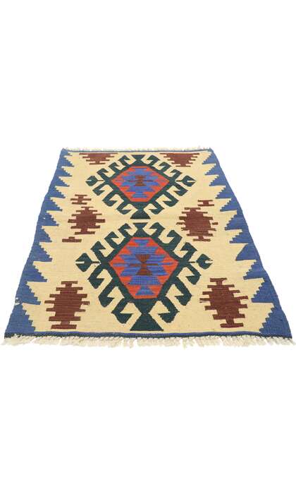 2 x 4 Vintage Persian Shiraz Kilim Rug 77915