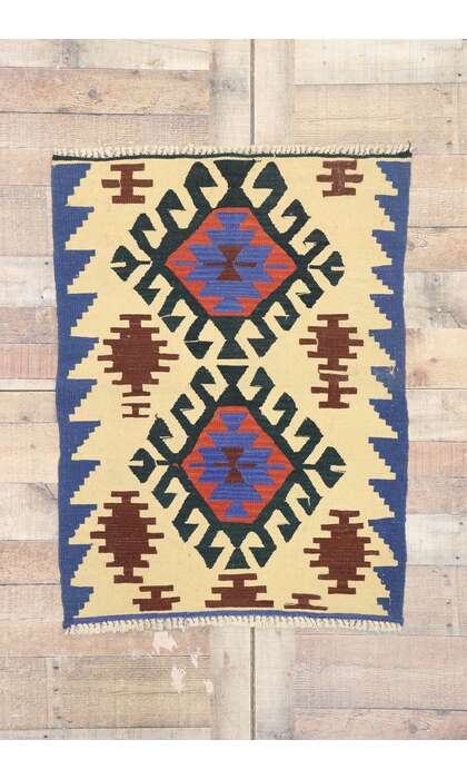 3 x 4 Vintage Persian Shiraz Kilim Rug 77916