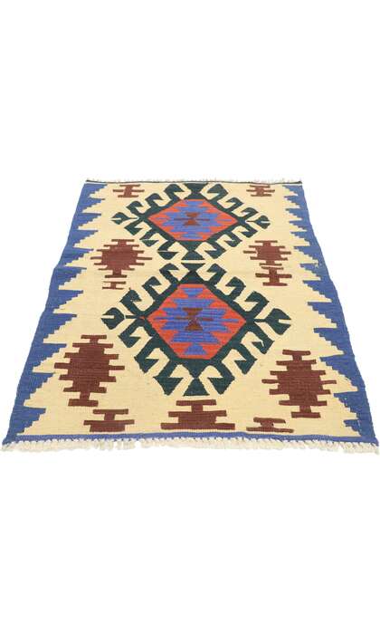 3 x 4 Vintage Persian Shiraz Kilim Rug 77916