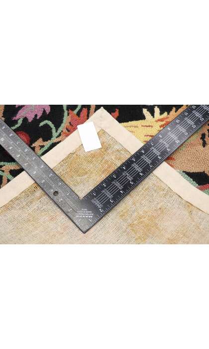 3 x 4 Vintage Rooster Hooked Rug 77918