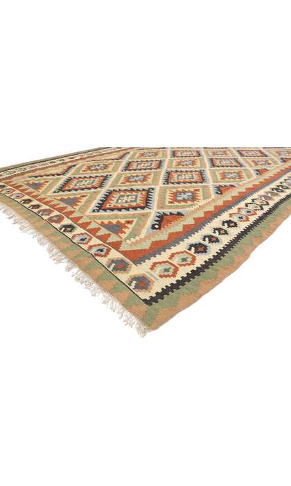 7 x 10 Vintage Persian Shiraz Kilim Rug 77919