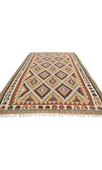 7 x 10 Vintage Persian Shiraz Kilim Rug 77919