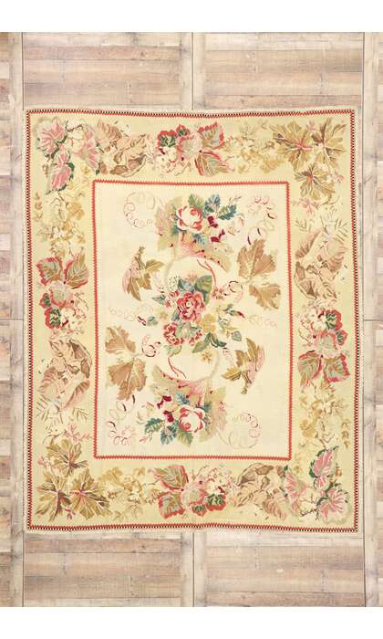 8 x 10 Antique Portuguese Arraiolos Rug 77921