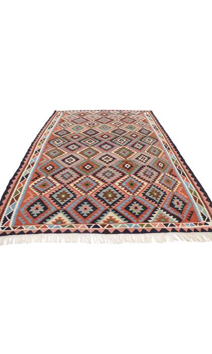 7 x 9 Vintage Persian Shiraz Kilim Rug 77923