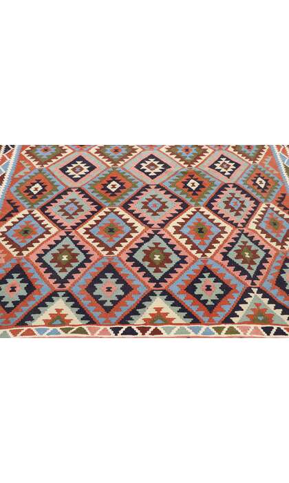 7 x 9 Vintage Persian Shiraz Kilim Rug 77923