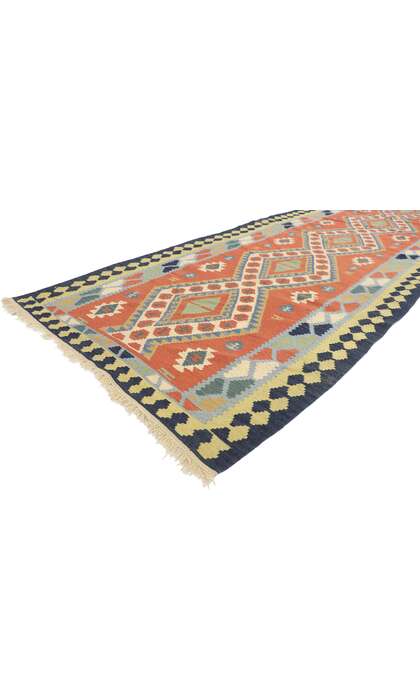 4 x 10 Vintage Persian Shiraz Kilim Runner 77925
