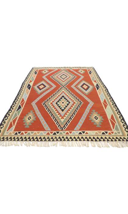 6 x 8 Vintage Persian Shiraz Kilim Rug 77926