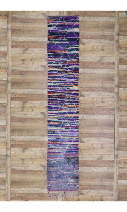 3 x 14 Colorful Beni Mrirt Moroccan Rug 21094