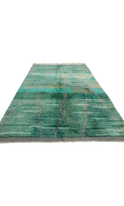 6 x 8 Green Beni Mrirt Moroccan Rug 21096
