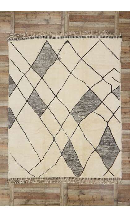 9 x 11 Modern Beni Mrirt Moroccan Rug 21157