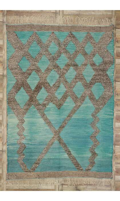 8 x 12 Beni Mrirt Moroccan High-Low Rug 21162