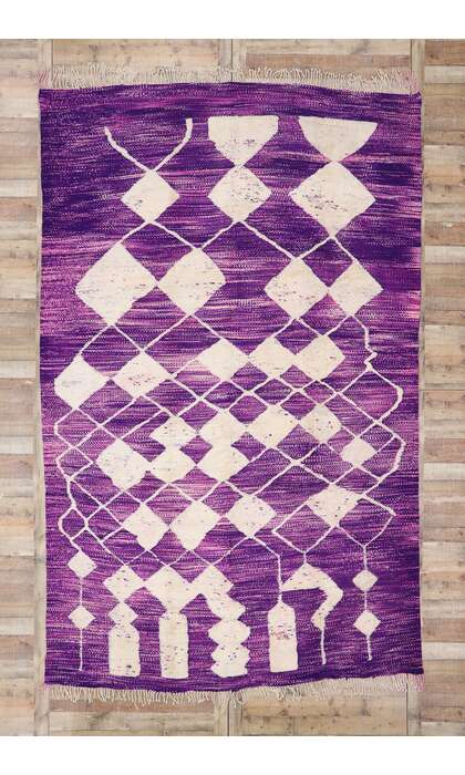 9 x 14 Purple Moroccan High-Low Rug 21164