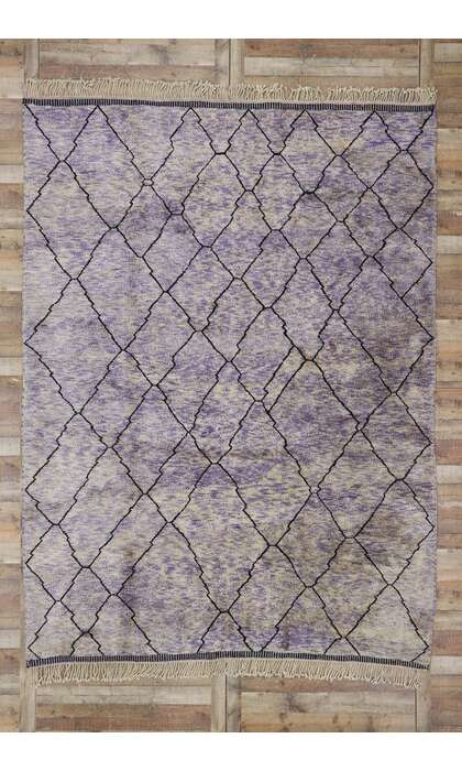 9 x 11 Modern Beni Mrirt Moroccan Rug 21177