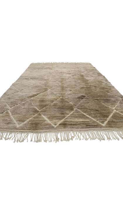 9 x 12 Modern Brown Beni Mrirt Moroccan Rug 21182