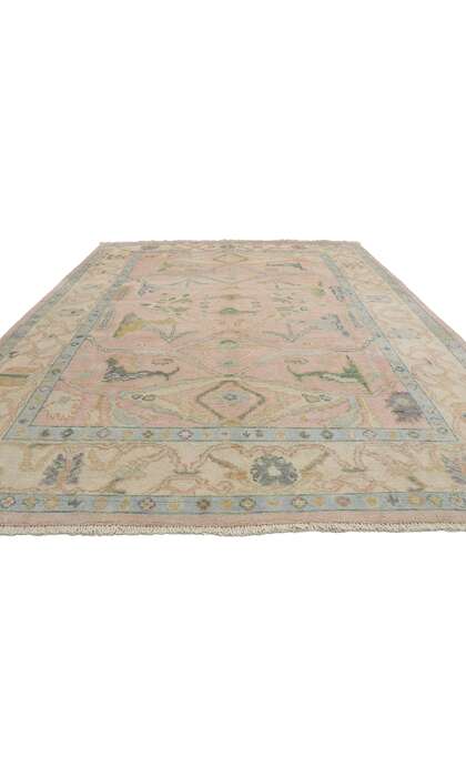 9 x 12 Pastel Pink Oushak Rug 80671
