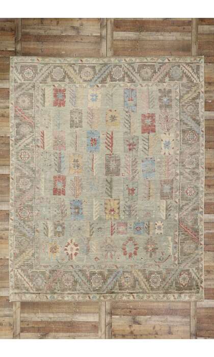 9 x 12 Vintage-Inspired Oushak Rug 80674