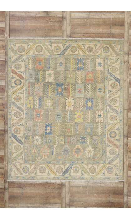 8 x 10 Colorful Oushak Rug 80676