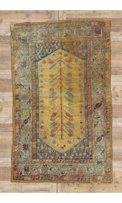 4 x 7 Antique Turkish Oushak Rug 73610