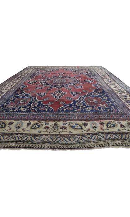 13 x 16 Antique Persian Mashhad Rug 77662