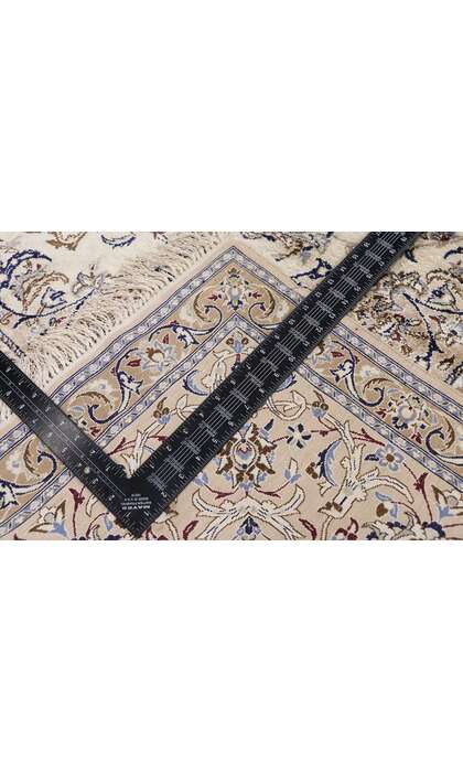 7 x 10 Vintage Persian Silk Nain Rug 77663