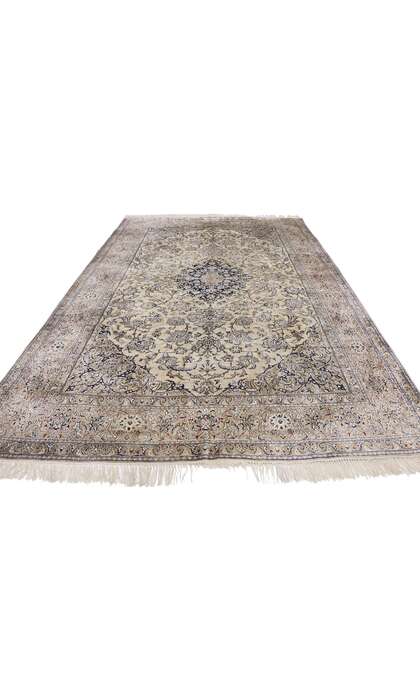 7 x 10 Vintage Persian Silk Nain Rug 77663