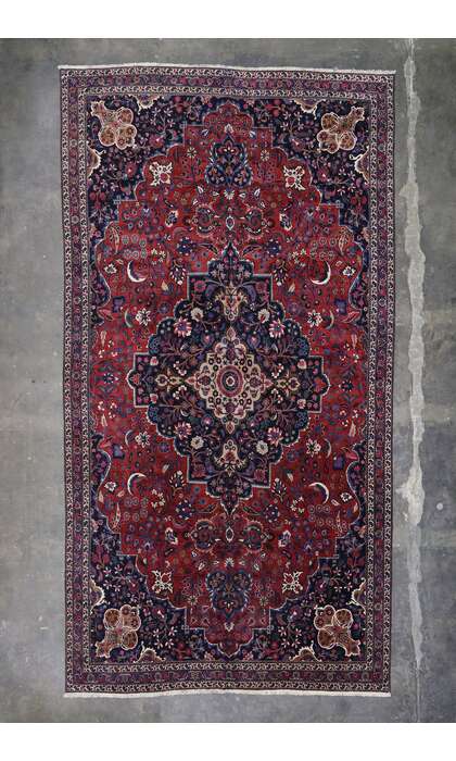 11 x 20 Antique Persian Mashhad Rug 77748