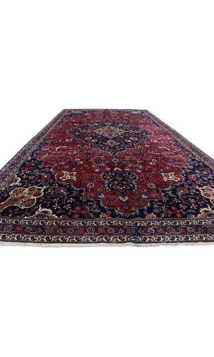11 x 20 Antique Persian Mashhad Rug 77748